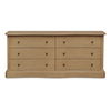 Clarence 6 Drawer Dresser Natural, by Moe's Home, 72" width x 32" height x 18" depth thumbnail 1