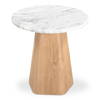 Evelyn Accent Table Ashen Grey Matrix Marble, Side & End Table by Moe's Home, 20" width x 20" height x 20" depth thumbnail 3