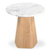 Evelyn Accent Table Ashen Grey Matrix Marble, Side & End Table by Moe's Home, 20" width x 20" height x 20" depth thumbnail 3