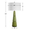 Mendell Moss Green Table Lamp, by Uttermost, 20" width x 39.5" height x 20" depth thumbnail 3