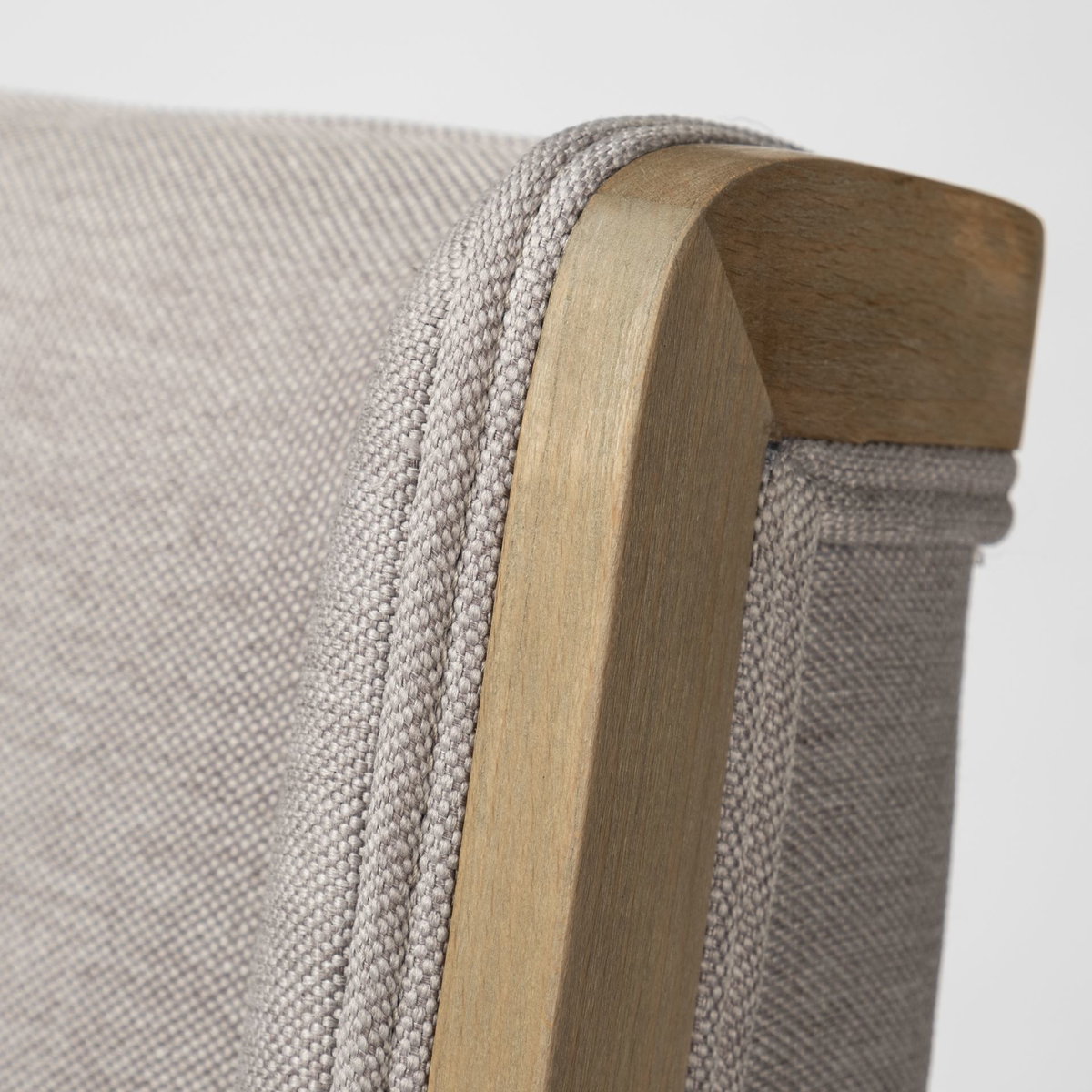 Tenton Open Back Dining Side Chair | Grey Fabric with Brown Wooden, Dining Chair by Mercana, 23.5" length x 19" width x 36.75" height View 11