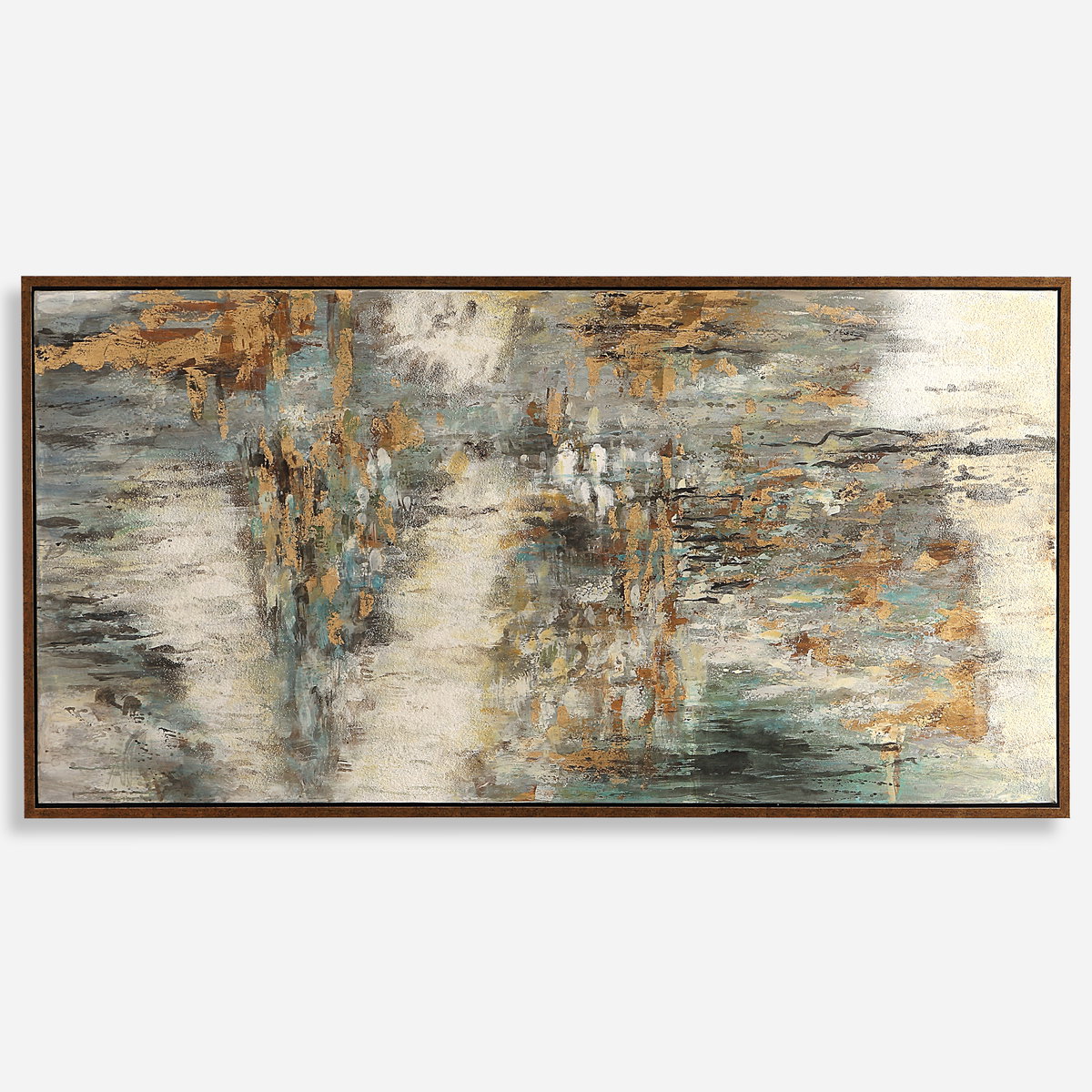 Behind The Falls Abstract Art, by Uttermost, 69.75" width x 35.75" height x 1.5" depth View 1