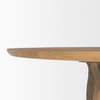 Sonomi 59' Round Dining Table | Med Brown Wood | Seats 6, by Mercana, 59" length x 59" width x 30" height thumbnail 7