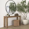 Sapphira Brown Wood Tapered Top Console Table, by Mercana, 60" length x 16" width x 32" height thumbnail 3