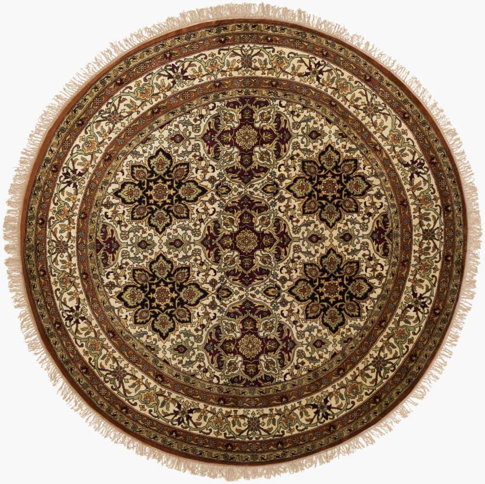 Taj Mahal Handmade Rug, by Surya, 8' length x 8' width