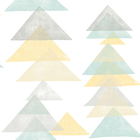 Triangles Aqua & Yellow Peel & Stick Wallpaper