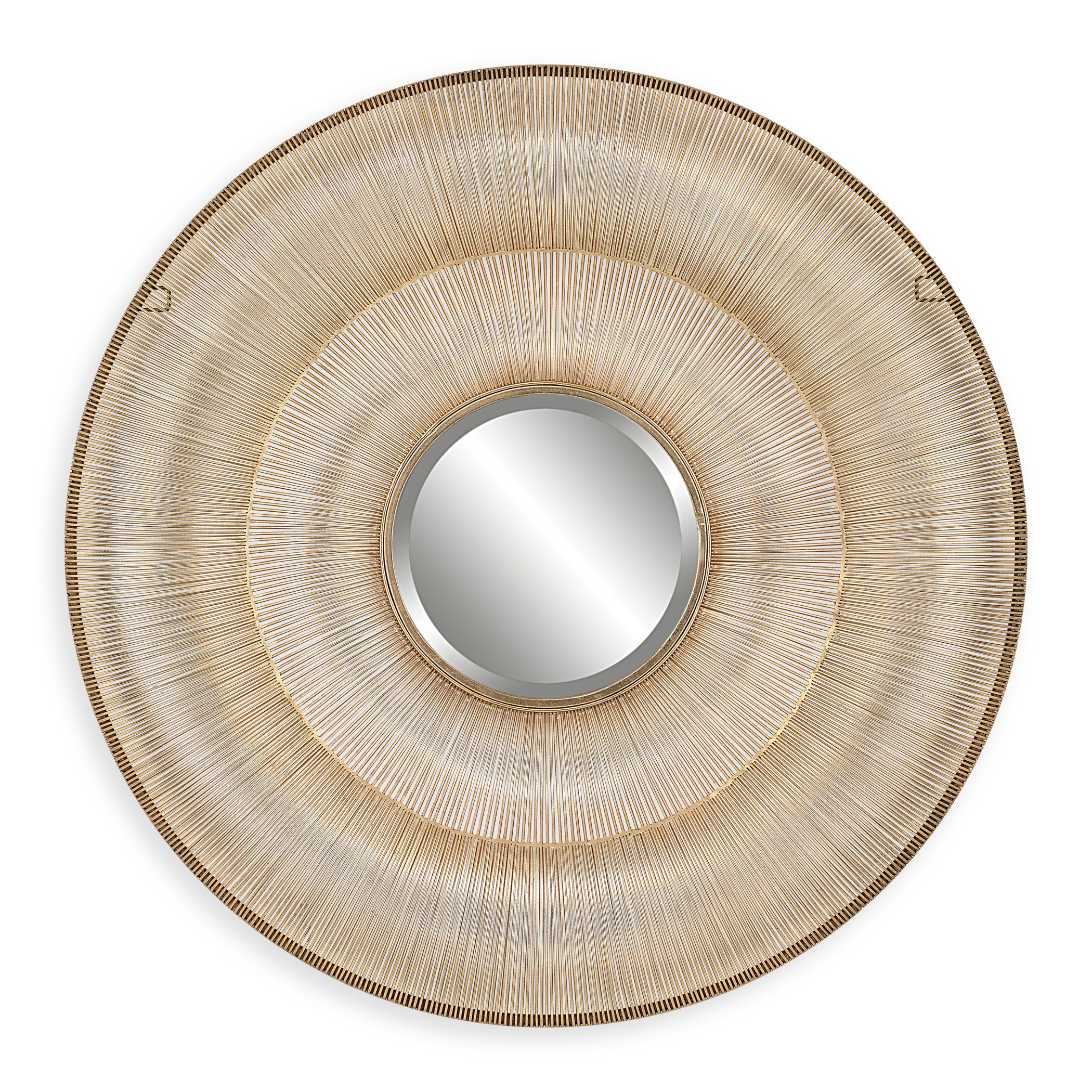 Bauble Round Gold Mirror large image 