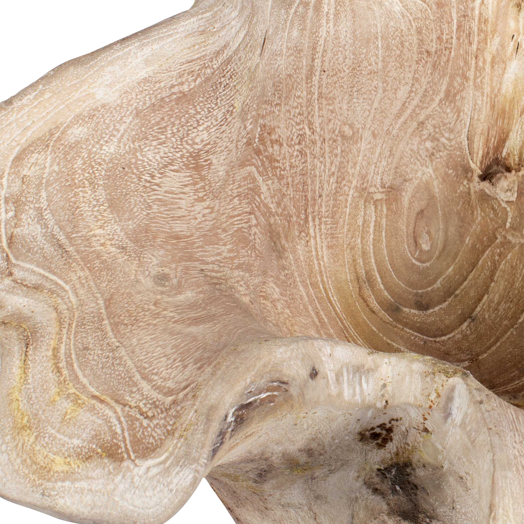 Teak Flow White Wash Outdoor Bowl large image 