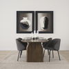 Shannon Dining Chair with Gray Fabric & Matte Black Metal thumbnail 1