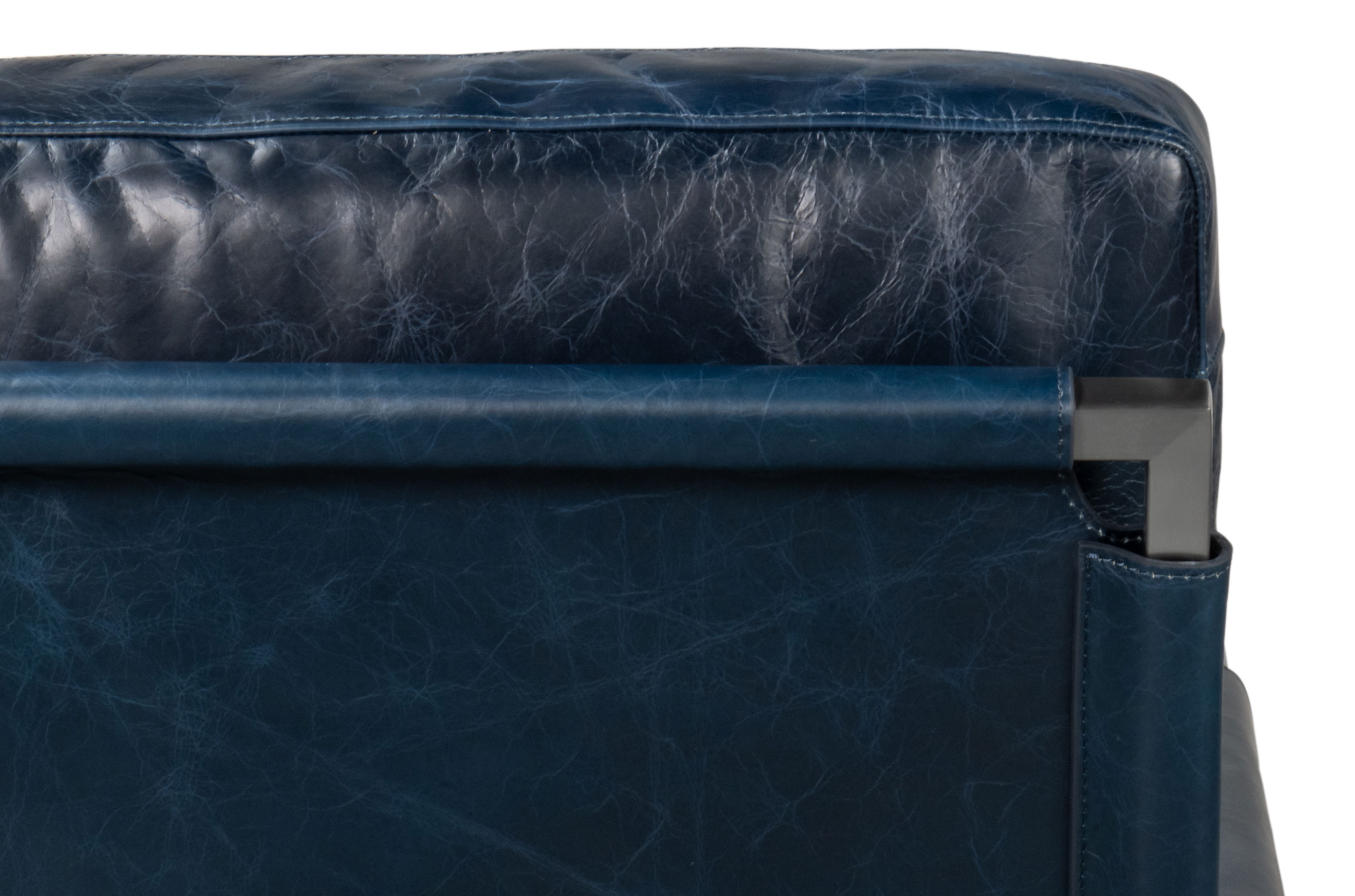 Edmonds Distilled Leather Chair,Blue large image 