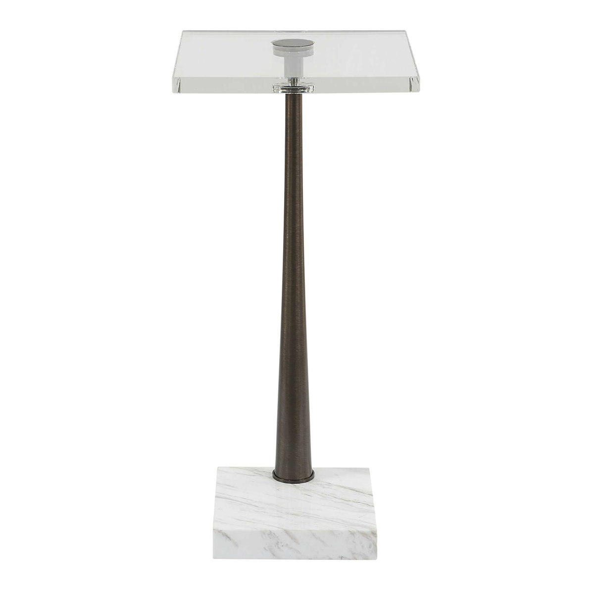 Pelton Marble Glass Drink Table, Side & End Table by Uttermost, 11" width x 24" height x 11" depth View 5