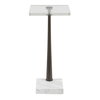 Pelton Marble Glass Drink Table, Side & End Table by Uttermost, 11" width x 24" height x 11" depth thumbnail 5