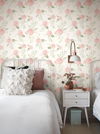 Magnolia Home Watercolor Roses Coral Peel & Stick Wallpaper, by York Wall, 20' length x 1'8.5" width x 0.02" depth thumbnail 2