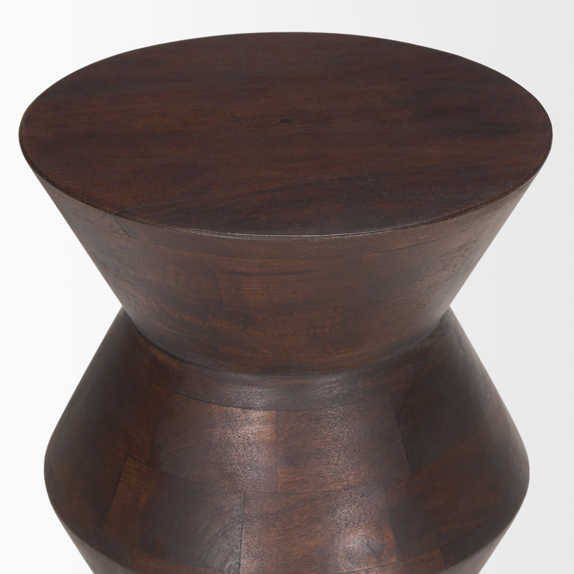 Odessa Dark Brown Wood Accent Table, Side & End Table by Mercana, 12" length x 12" width x 17.5" height View 7