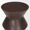 Odessa Dark Brown Wood Accent Table, Side & End Table by Mercana, 12" length x 12" width x 17.5" height thumbnail 7
