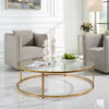 Radius Modern Circular Coffee Table, Furniture by Uttermost, 48" width x 14.5" height x 48" depth thumbnail 4