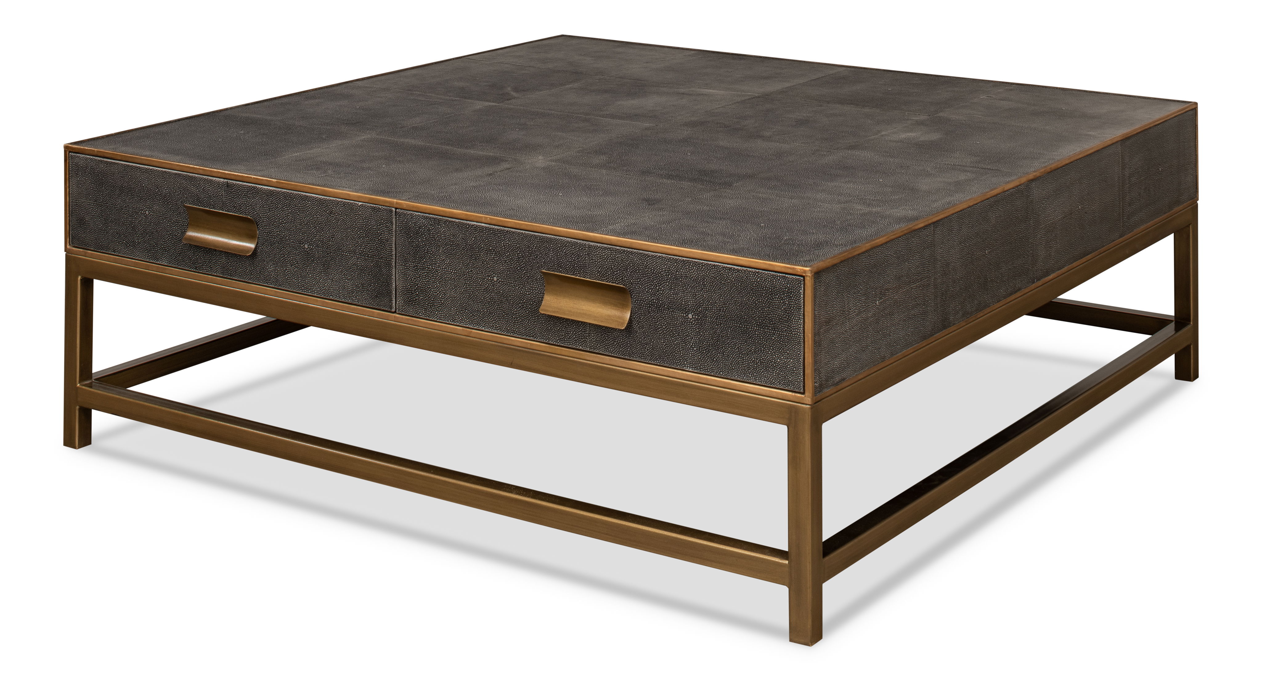 Gideon Shagreen Sq.Coffee Table Ant.Grey large image 