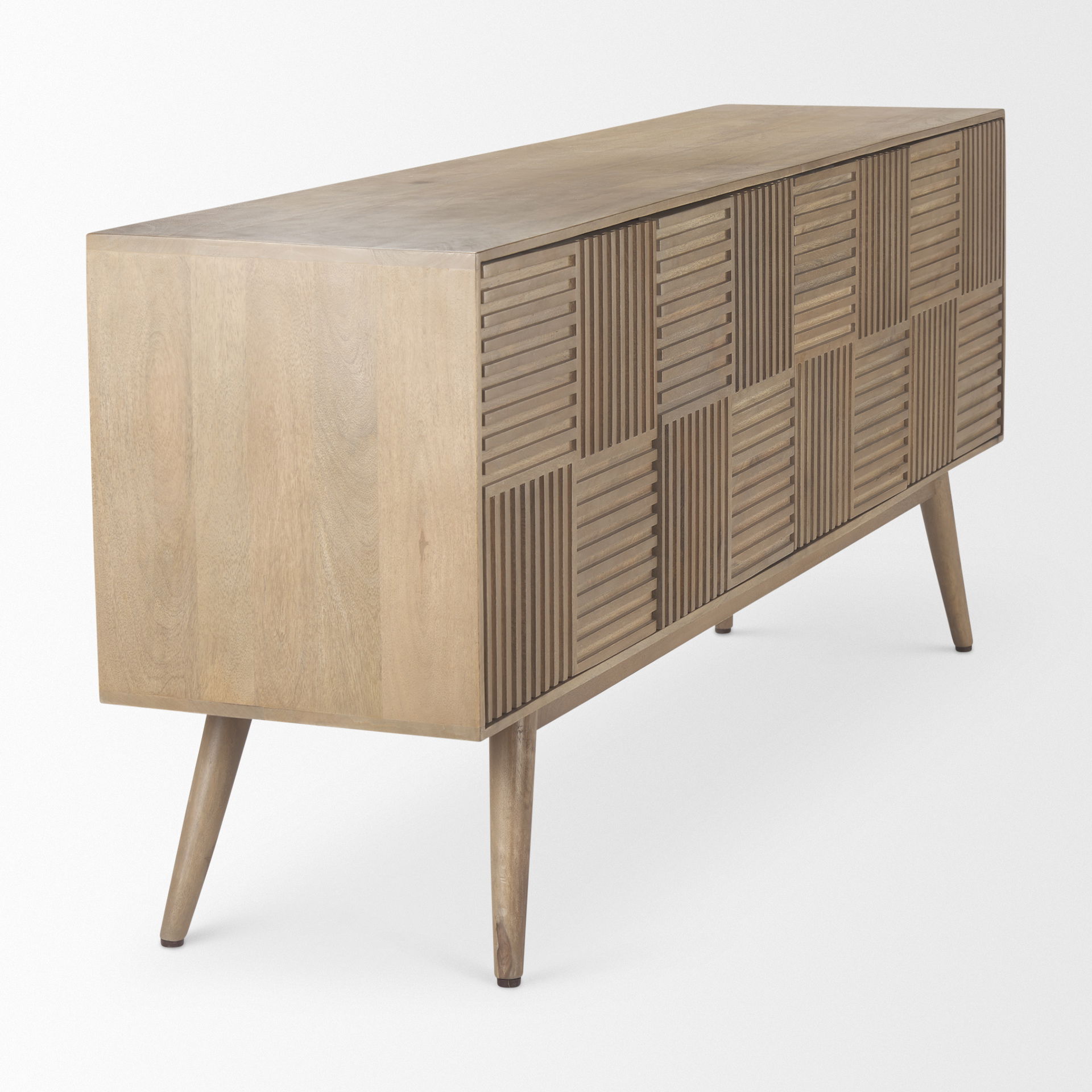 Sable 73.L x 17W x 30.5H Light Brown Solid  Wood 4 Door Sideboard large image 