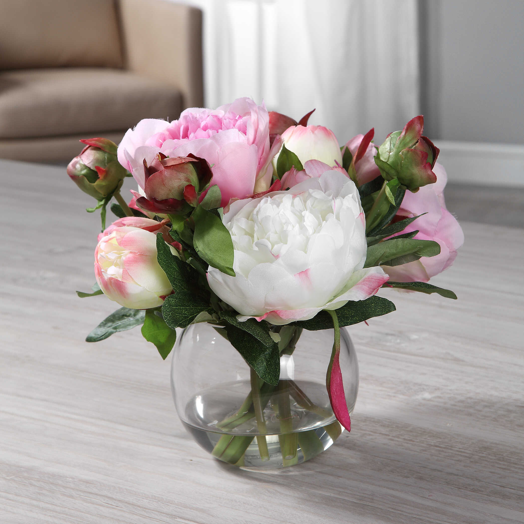 Blaire Peony Bouquet, Decorative by Uttermost, 10" width x 8.5" height x 10" depth View 6