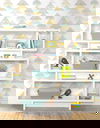 Triangles Aqua & Yellow Peel & Stick Wallpaper thumbnail 2