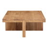 Folke Rectangular Coffee Table Natural, by Moe's Home, 50" width x 13.5" height x 31" depth thumbnail 3