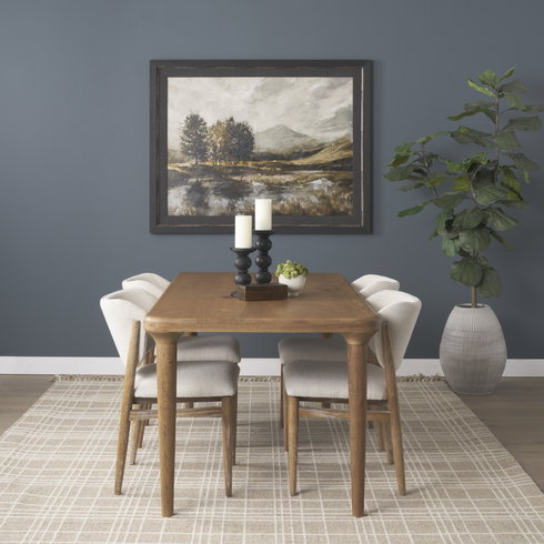 Suvan 72"L x 36"W Rectangular Dining Table | Modern | Light Brown Wood | Seats 6