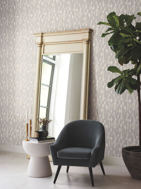 Stained Glass Grey Wallpaper