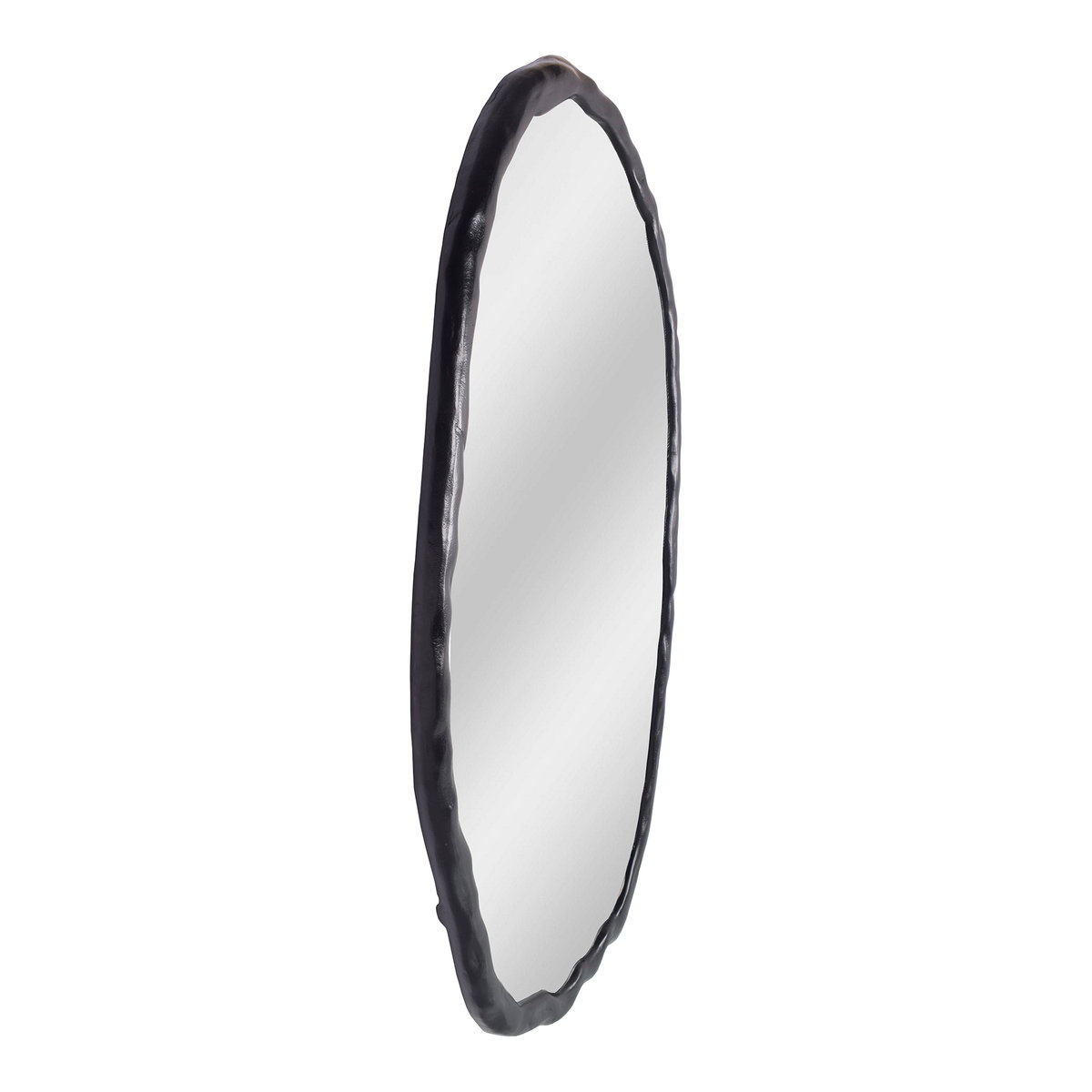 Foundry Oval Mirror Black, by Moe's Home, 28" width x 50" height x 1.5" depth View 2