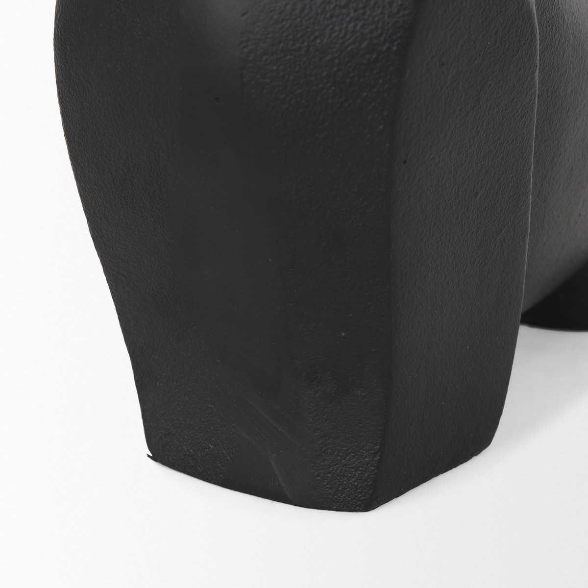 Radu Large Matte Black Metal Bull Decorative Object, by Mercana, 12.6" length x 4.75" width x 10.5" height View 10