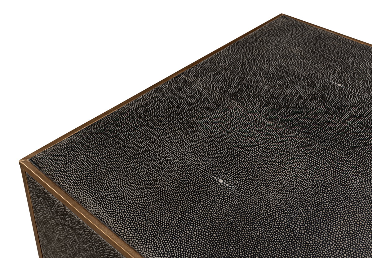 Grey Shagreen Dresser, by Sarreid, 1'8" length x 3'6" width x 2'10" height View 11