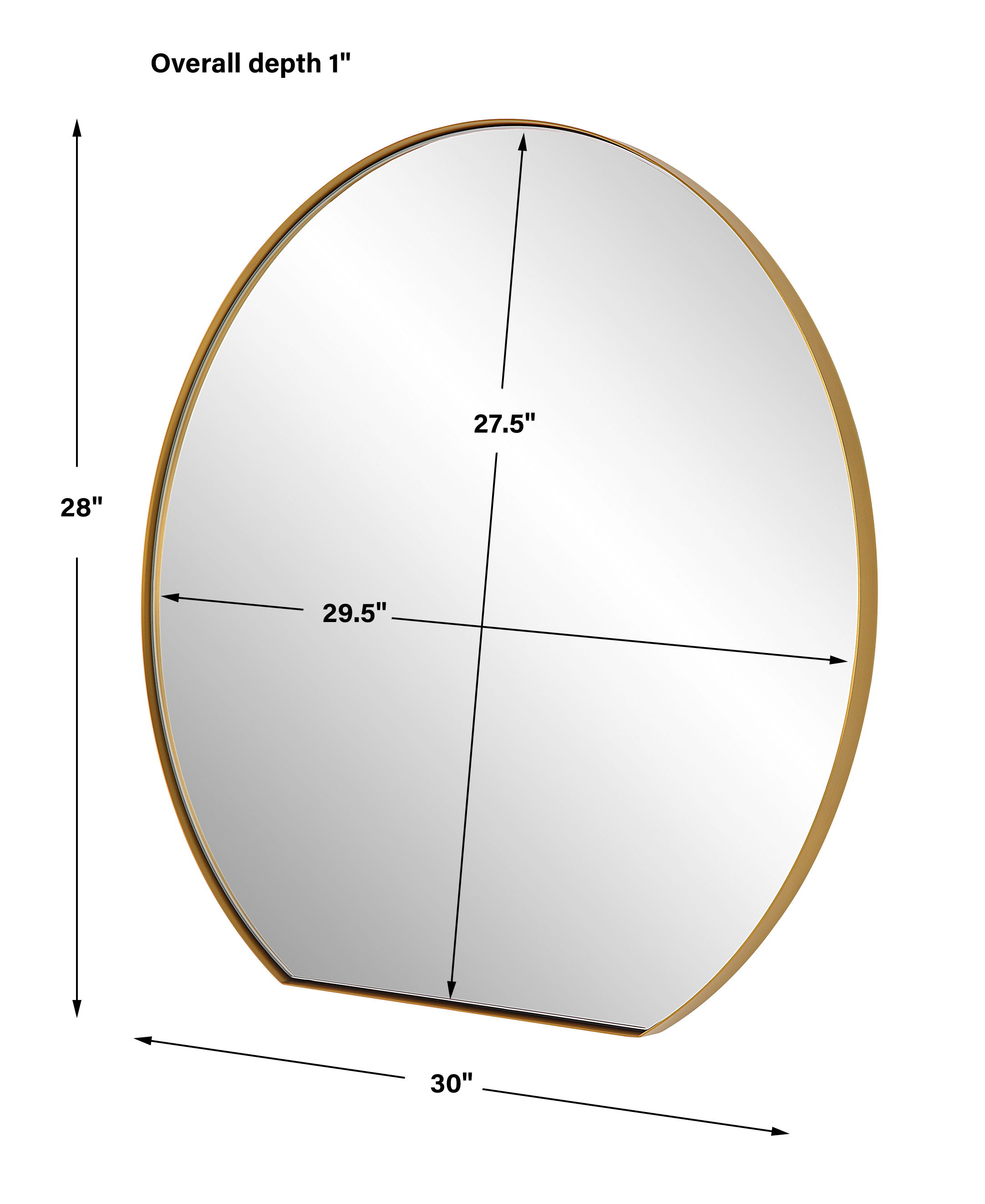 Cabell Small Brass Mirror large image 