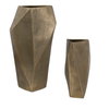 GeoForm Indoor-Outdoor Brass Vases Set/2, Decorative by Uttermost, 9.5" width x 17.5" height x 6.12" depth thumbnail 1