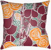 Chinoiserie Floral Accent Pillow, Decorative Pillow by Surya, 18" length x 18" width thumbnail