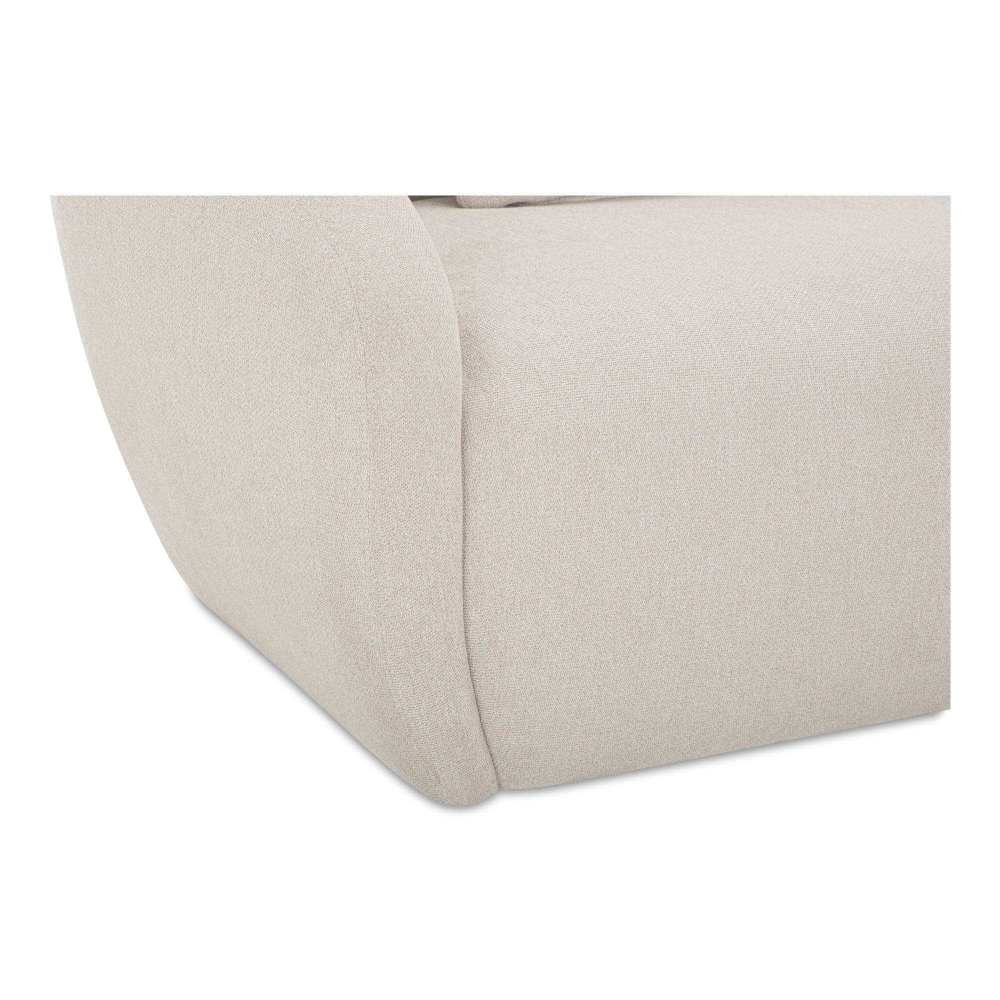 Amelia Left Arm Facing Chair Warm White, Sectional Sofa by Moe's Home, 50.25" width x 32.5" height x 36.25" depth View 5