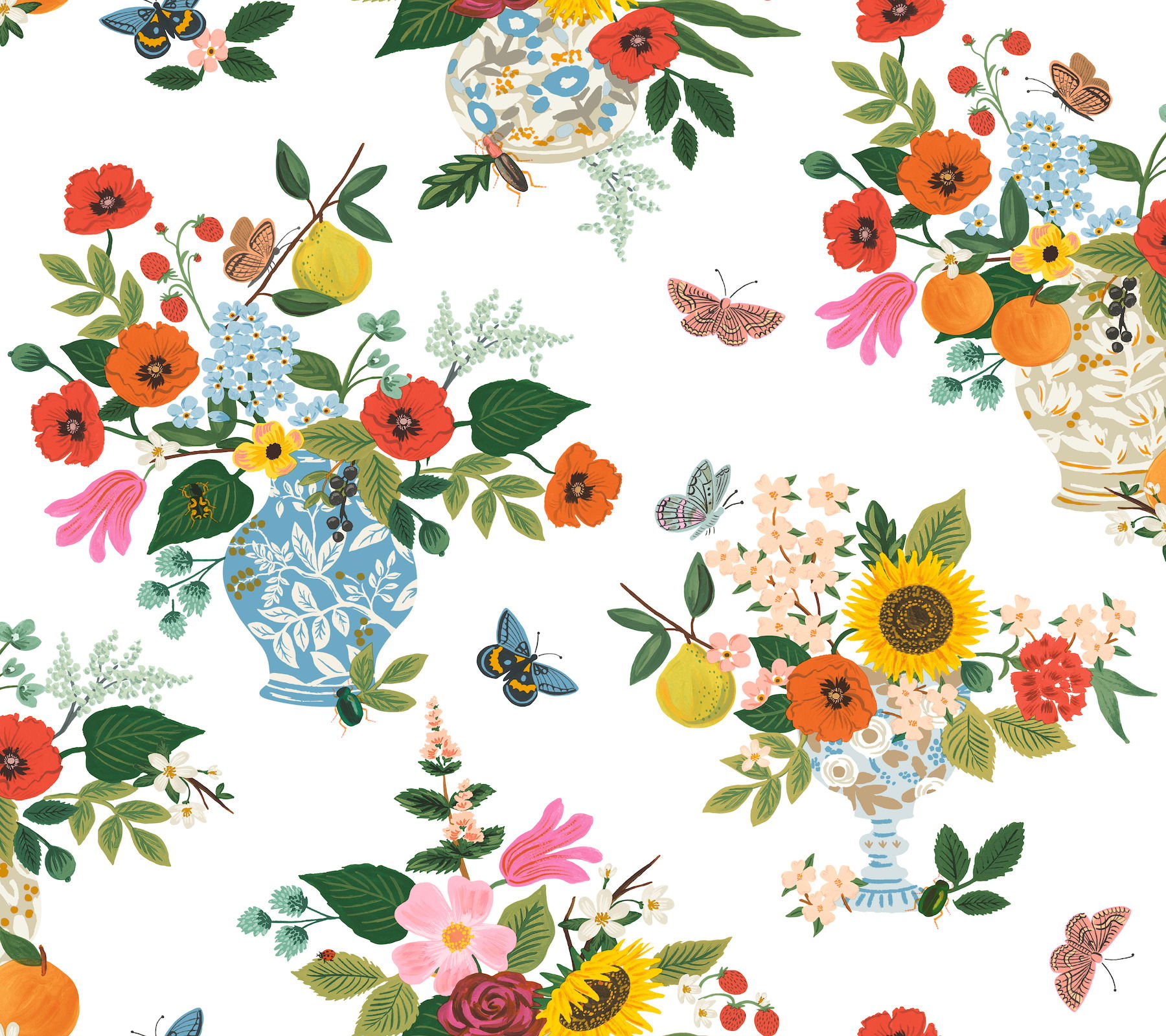 Flower Studies Bright Wallpaper large image 