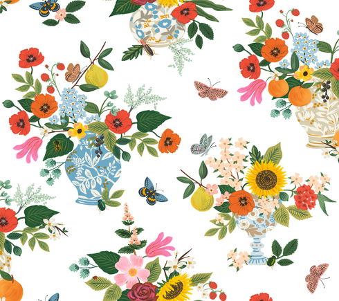 Flower Studies Bright Wallpaper