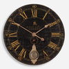 Bond Street 30' Black Wall Clock, by Uttermost, 29.5" width x 29.5" height x 2.5" depth thumbnail 1