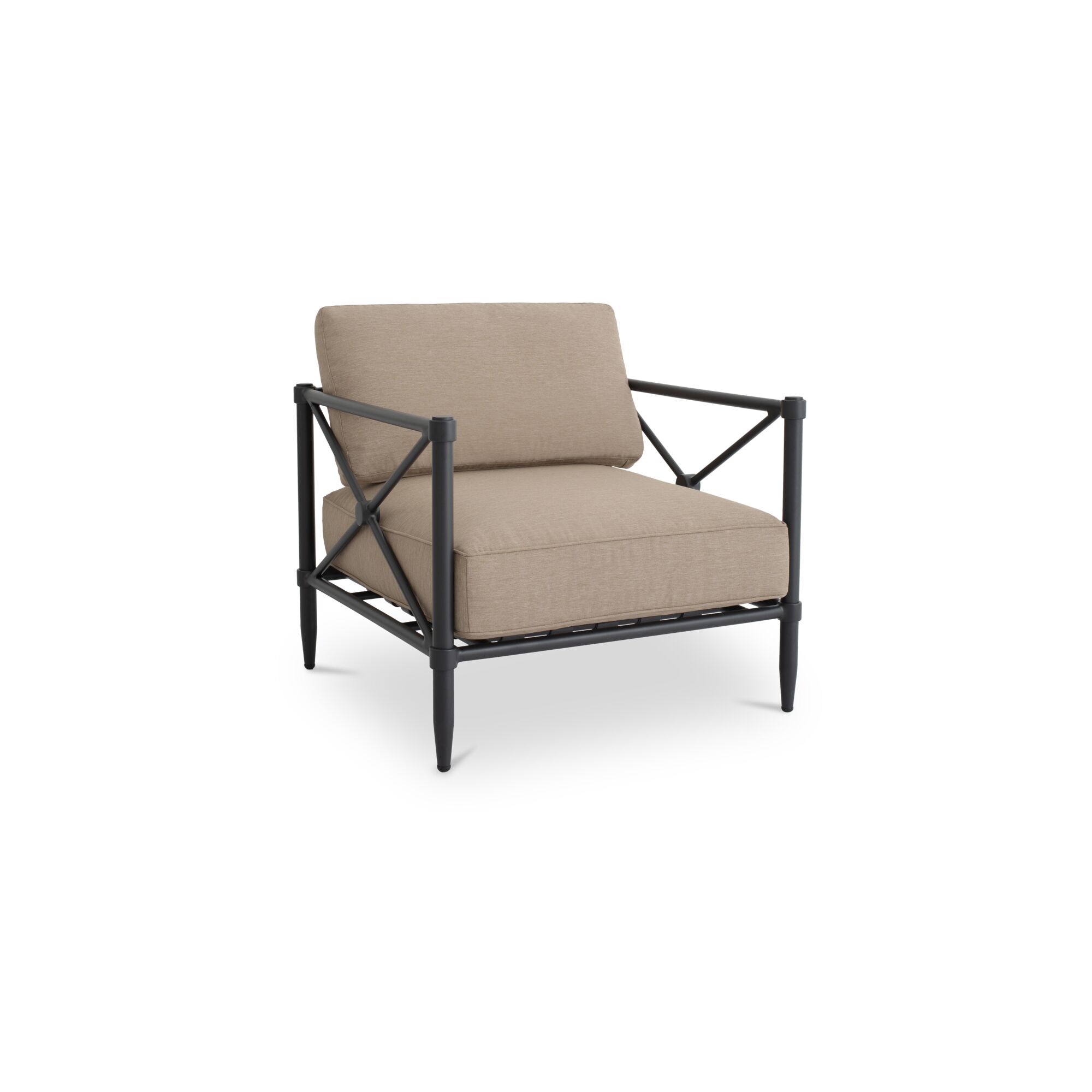 Willow Outdoor Accent Chair Light Brown, Outdoor Chair by Moe's Home, 2'8" width x 2'10" height x 2'8" depth View 2