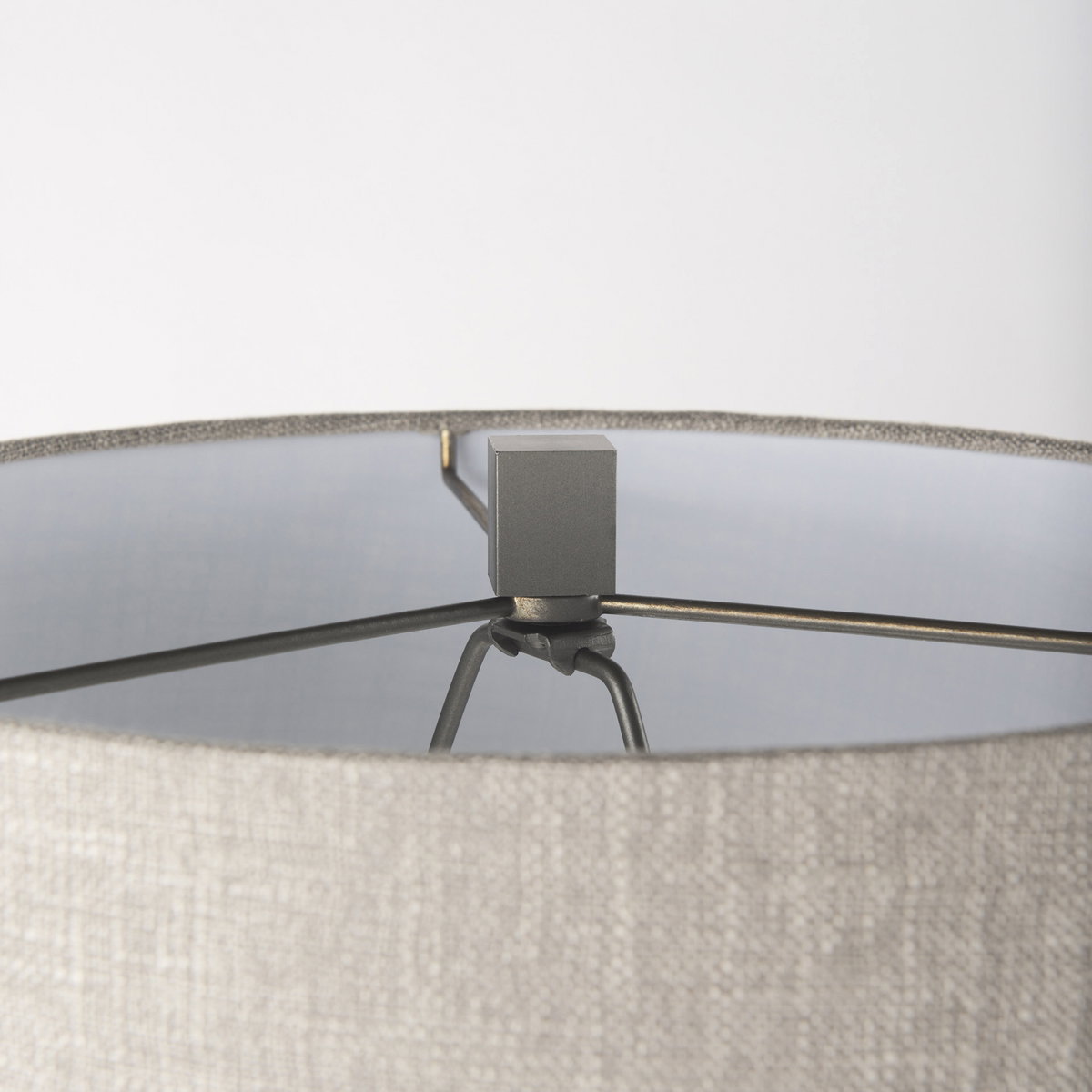 Raen (28.5'H) Gray Metal Octagonal Base with Beige Shade Table Lamp, by Mercana, 16" length x 16" width x 28.5" height View 6