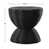 Bongo Black Rattan Side Table, Furniture by Uttermost, 22" width x 22" height x 22" depth thumbnail 3