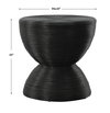 Bongo Black Rattan Side Table, Side & End Table by Uttermost, 22" width x 22" height x 22" depth thumbnail 3