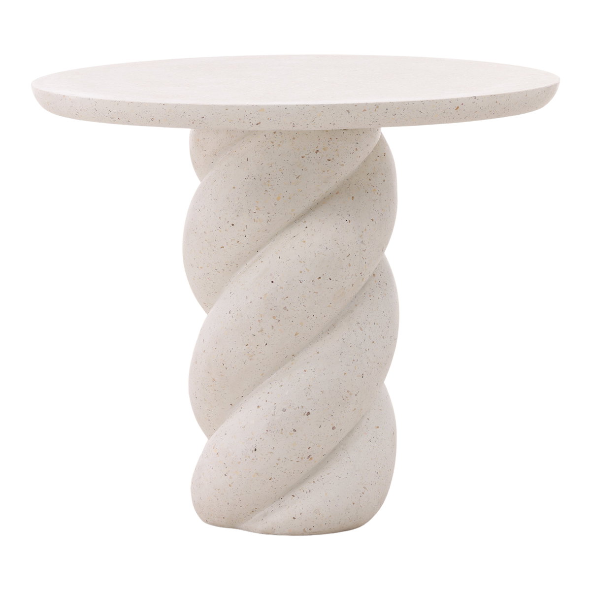 Nidia Outdoor Bistro Table Ivory, Dining Table by Dovetail, 35.25" width x 30" height x 35.25" diameter x 35.25" depth View 1