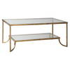 Katina Gold Leaf Coffee Table, by Uttermost, 46.62" width x 20.75" height x 28.37" depth thumbnail 4