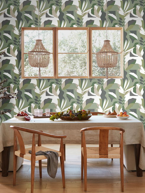 Papier Colle Green Wallpaper