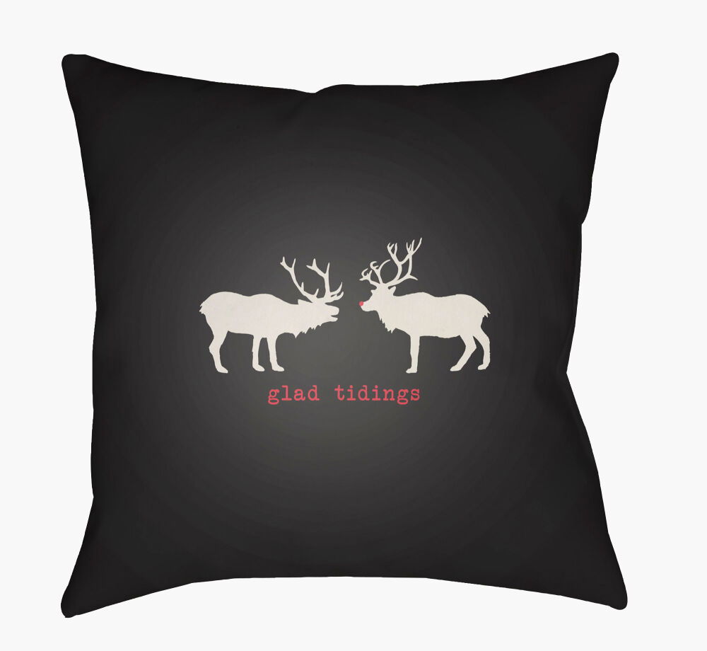Reindeer Accent Pillow, Decorative Pillow by Surya, 18" length x 18" width