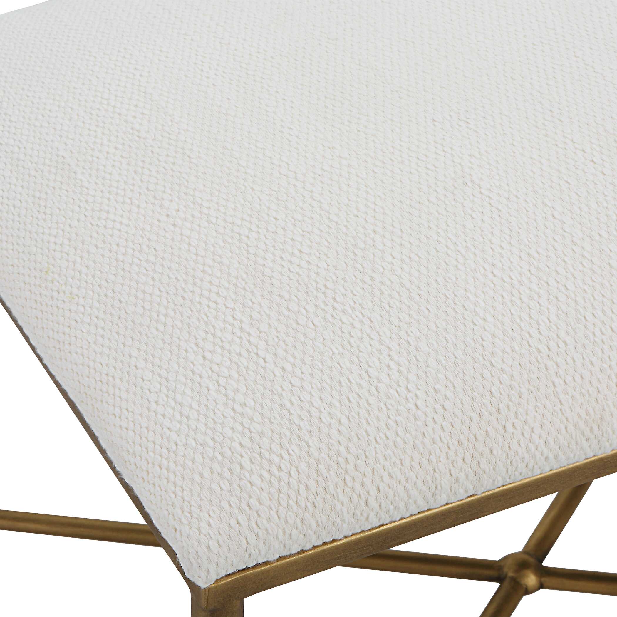 Avenham Small Gold Framed Bench large image 