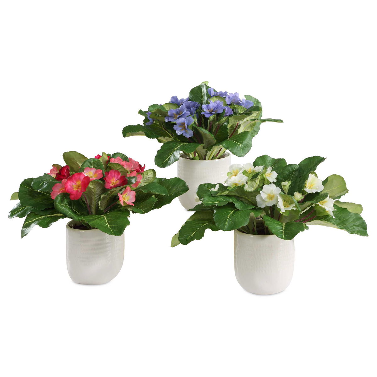 Trilogy Primrose Accents In Vases Set/3, Artificial Plants & Flower by Uttermost, 9.5" width x 11" height x 9.5" depth View 1