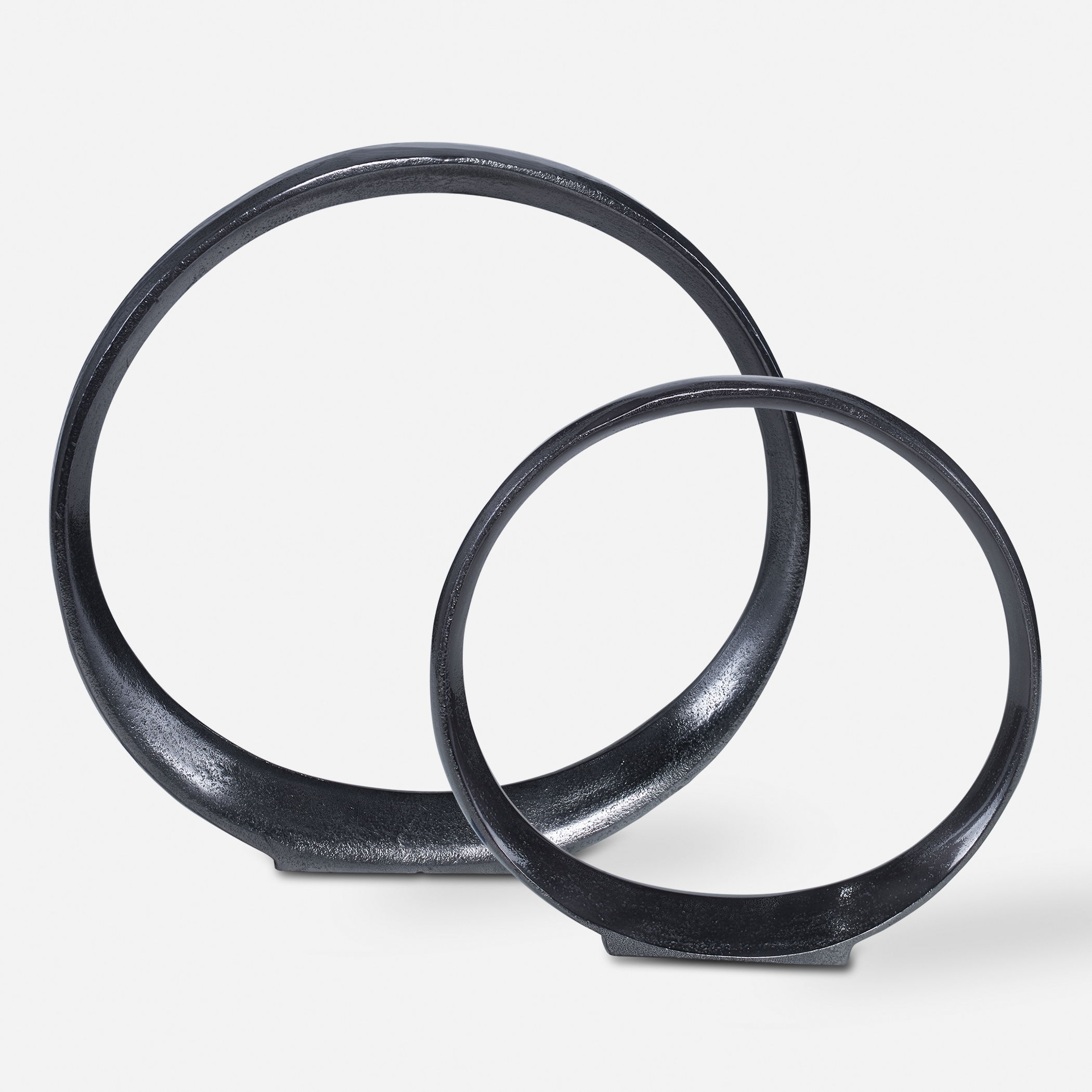 Orbits Black Ring Sculptures, S/2 large image 