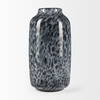 Masai Medium Black Mottled Glass Vase, by Mercana, 6.5" length x 6.5" width x 12.4" height thumbnail 5