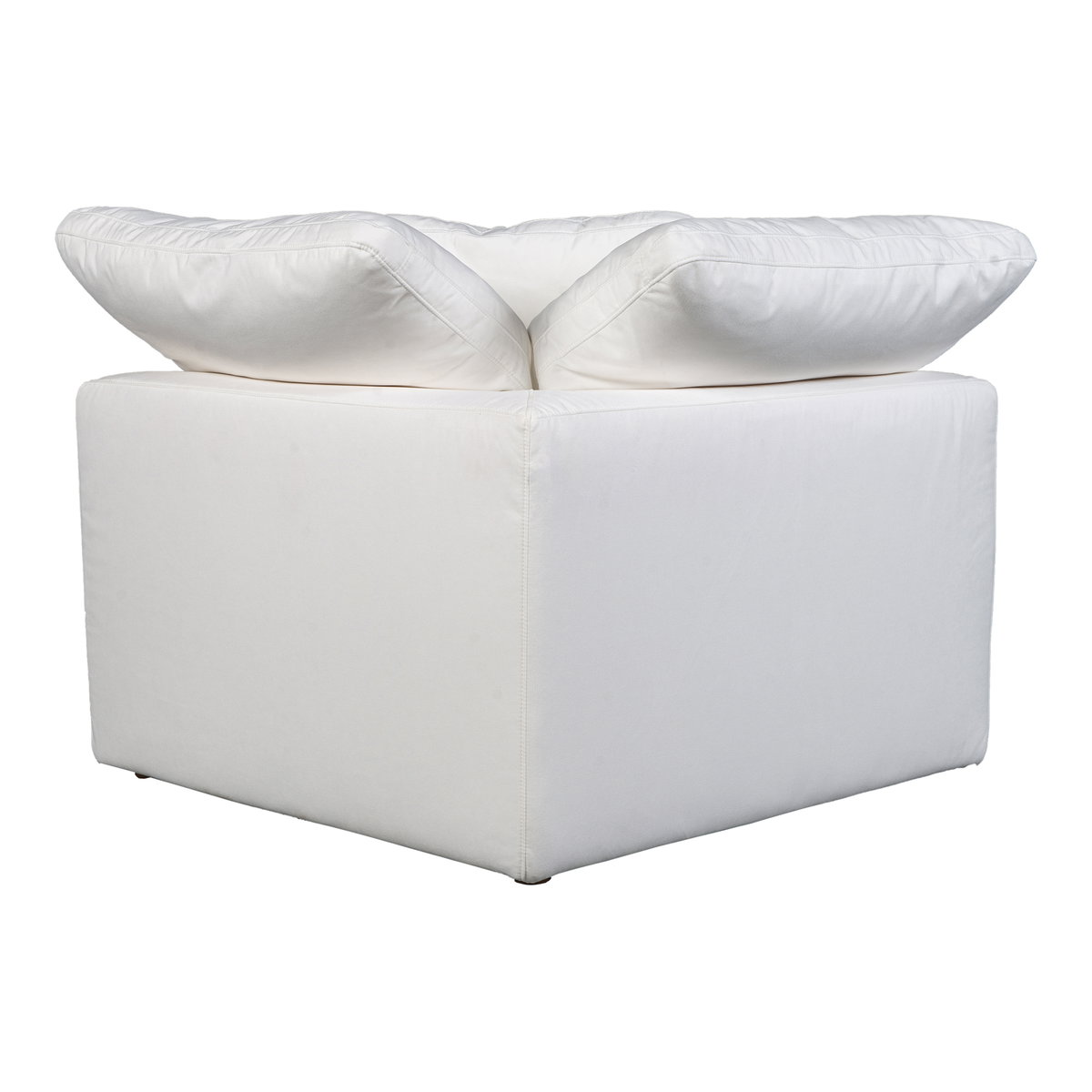 Terra Condo Corner Chair Cream White, Sectional Sofa by Moe's Home, 38" width x 32" height x 38" depth View 3